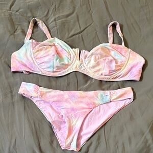 Colorful Tie-Dye Bikini Set